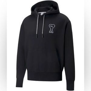 AMI PARIS Black Puma Edition Hoodie